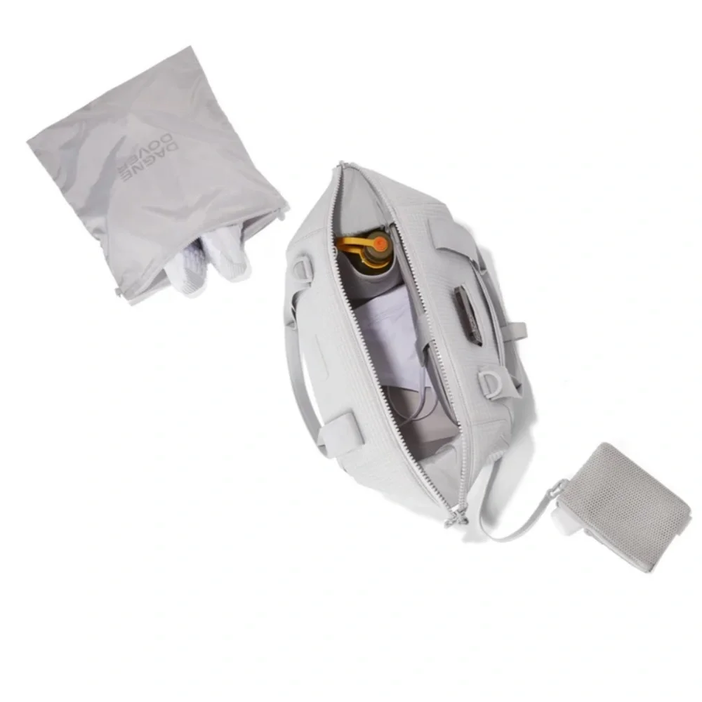 NWT: Dagne Dover sz md LANDON NEOPRENE CARRYALL BAG Limited Edition - Waffle Fog - Picture 7 of 9
